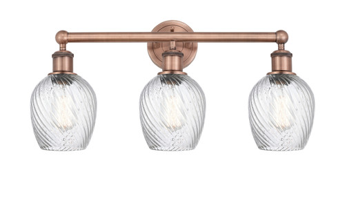 INNOVATIONS 616-3W-AC-G292 Salina 3 23 inch Bath Vanity Light Antique Copper