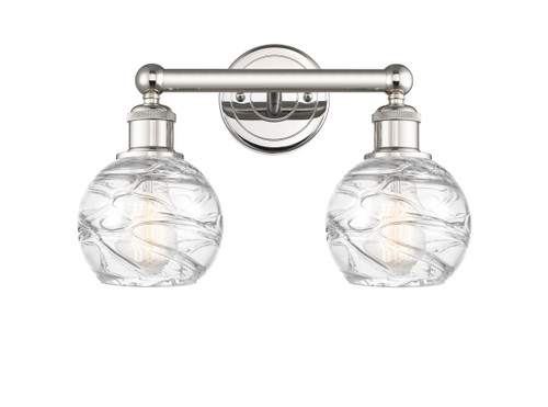INNOVATIONS 616-2W-PN-G1213-6 Athens Deco Swirl 2 15 inch Bath Vanity Light Polished Nickel