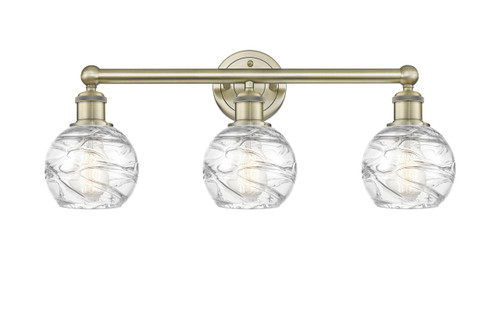 INNOVATIONS 616-3W-AB-G1213-6 Athens Deco Swirl 3 24 inch Bath Vanity Light Antique Brass