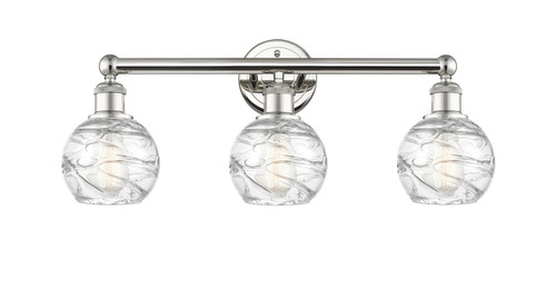 INNOVATIONS 616-3W-PN-G1213-6 Athens Deco Swirl 3 24 inch Bath Vanity Light Polished Nickel
