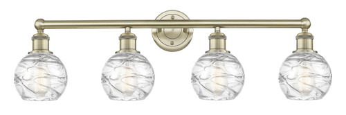INNOVATIONS 616-4W-AB-G1213-6 Athens Deco Swirl 4 33 inch Bath Vanity Light Antique Brass