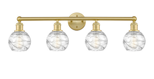 INNOVATIONS 616-4W-SG-G1213-6 Athens Deco Swirl 4 33 inch Bath Vanity Light Satin Gold