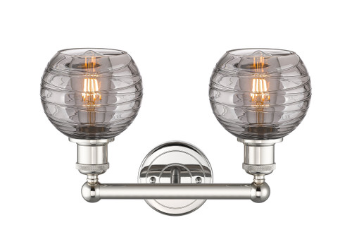 INNOVATIONS 616-2W-PN-G1213-6SM Athens Deco Swirl 2 15 inch Bath Vanity Light Polished Nickel