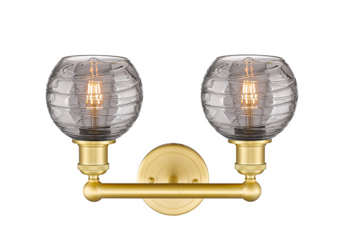 INNOVATIONS 616-2W-SG-G1213-6SM Athens Deco Swirl 2 15 inch Bath Vanity Light Satin Gold