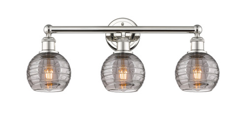INNOVATIONS 616-3W-PN-G1213-6SM Athens Deco Swirl 3 24 inch Bath Vanity Light Polished Nickel