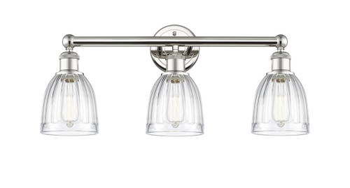 INNOVATIONS 616-3W-PN-G442 Brookfield 3 23.75 inch Bath Vanity Light Polished Nickel