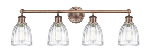 INNOVATIONS 616-4W-AC-G442 Brookfield 4 32.75 inch Bath Vanity Light Antique Copper