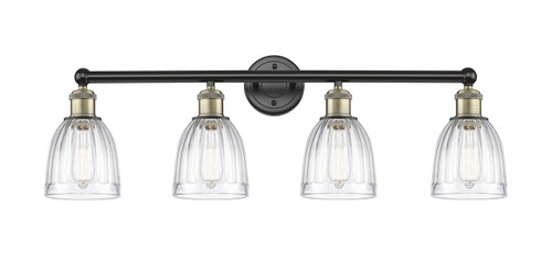 INNOVATIONS 616-4W-BAB-G442 Brookfield 4 32.75 inch Bath Vanity Light Black Antique Brass