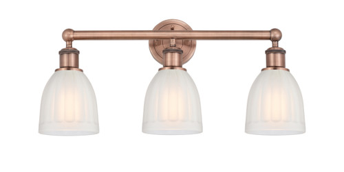 INNOVATIONS 616-3W-AC-G441 Brookfield 3 23.75 inch Bath Vanity Light Antique Copper