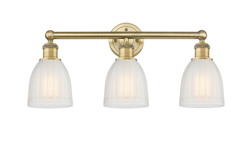 INNOVATIONS 616-3W-BB-G441 Brookfield 3 23.75 inch Bath Vanity Light Brushed Brass