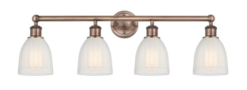 INNOVATIONS 616-4W-AC-G441 Brookfield 4 32.75 inch Bath Vanity Light Antique Copper