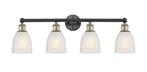 INNOVATIONS 616-4W-BAB-G441 Brookfield 4 32.75 inch Bath Vanity Light Black Antique Brass