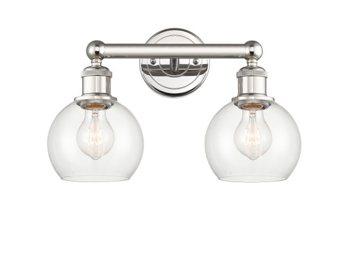 INNOVATIONS 616-2W-PN-G122-6 Athens 2 15 inch Bath Vanity Light Polished Nickel