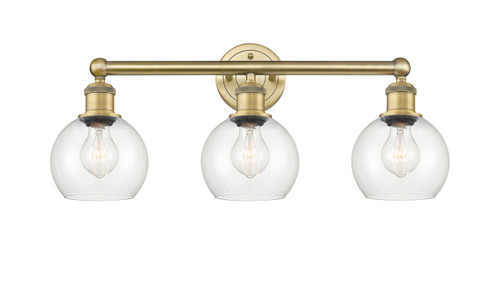 INNOVATIONS 616-3W-BB-G122-6 Athens 3 24 inch Bath Vanity Light Brushed Brass