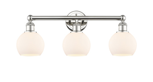 INNOVATIONS 616-3W-PN-G121-6 Athens 3 24 inch Bath Vanity Light Polished Nickel