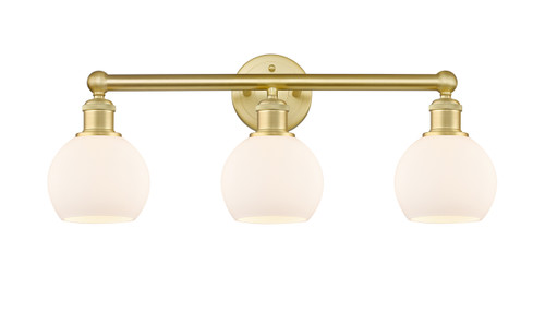 INNOVATIONS 616-3W-SG-G121-6 Athens 3 24 inch Bath Vanity Light Satin Gold