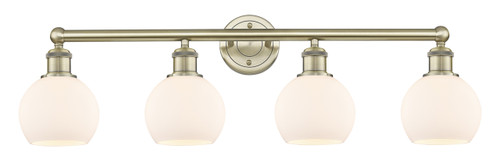 INNOVATIONS 616-4W-AB-G121-6 Athens 4 33 inch Bath Vanity Light Antique Brass
