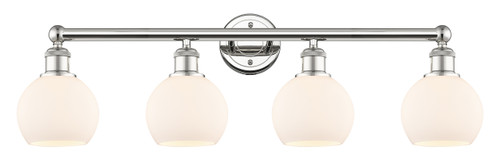 INNOVATIONS 616-4W-PN-G121-6 Athens 4 33 inch Bath Vanity Light Polished Nickel