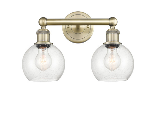 INNOVATIONS 616-2W-AB-G124-6 Athens 2 15 inch Bath Vanity Light Antique Brass