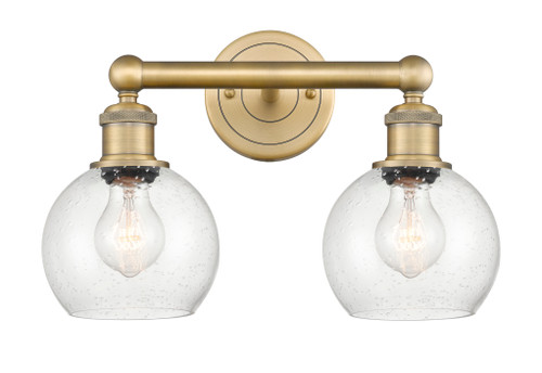INNOVATIONS 616-2W-BB-G124-6 Athens 2 15 inch Bath Vanity Light Brushed Brass