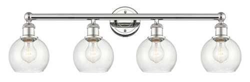 INNOVATIONS 616-4W-PN-G124-6 Athens 4 33 inch Bath Vanity Light Polished Nickel