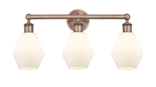 INNOVATIONS 616-3W-AC-G651-6 Cindyrella 3 24 inch Bath Vanity Light Antique Copper