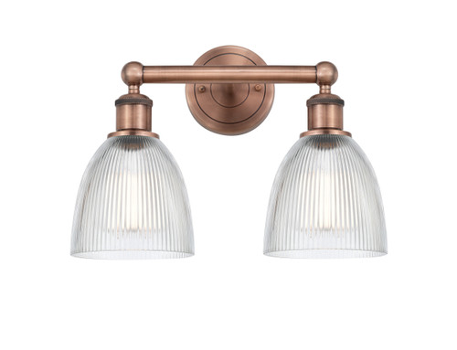 INNOVATIONS 616-2W-AC-G382 Castile 2 15 inch Bath Vanity Light Antique Copper