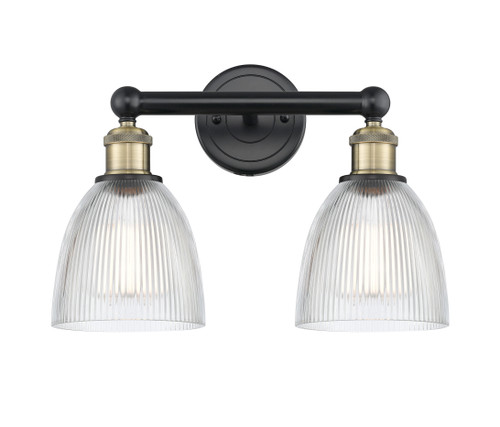 INNOVATIONS 616-2W-BAB-G382 Castile 2 15 inch Bath Vanity Light Black Antique Brass
