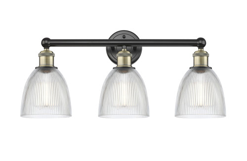 INNOVATIONS 616-3W-BAB-G382 Castile 3 24 inch Bath Vanity Light Black Antique Brass