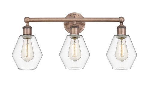 INNOVATIONS 616-3W-AC-G652-6 Cindyrella 3 24 inch Bath Vanity Light Antique Copper