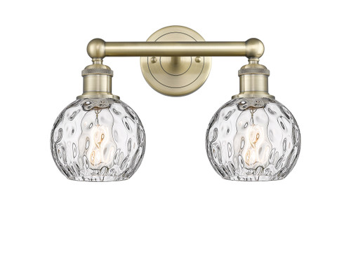 INNOVATIONS 616-2W-AB-G1215-6 Athens Water Glass 2 15 inch Bath Vanity Light Antique Brass