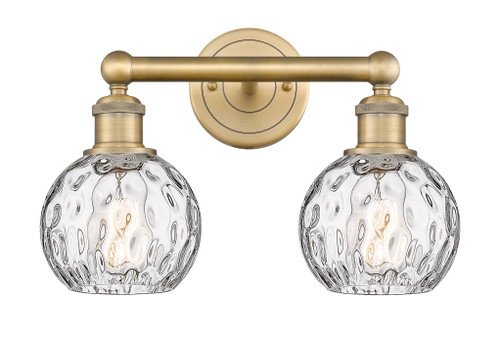 INNOVATIONS 616-2W-BB-G1215-6 Athens Water Glass 2 15 inch Bath Vanity Light Brushed Brass