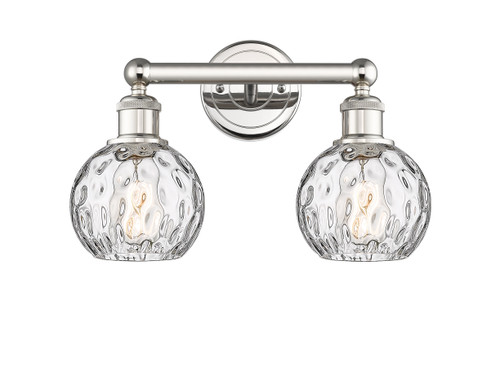 INNOVATIONS 616-2W-PN-G1215-6 Athens Water Glass 2 15 inch Bath Vanity Light Polished Nickel