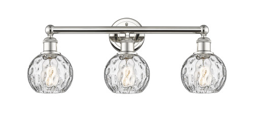 INNOVATIONS 616-3W-PN-G1215-6 Athens Water Glass 3 24 inch Bath Vanity Light Polished Nickel