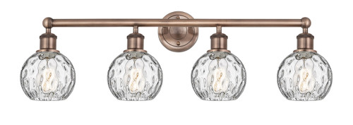 INNOVATIONS 616-4W-AC-G1215-6 Athens Water Glass 4 33 inch Bath Vanity Light Antique Copper