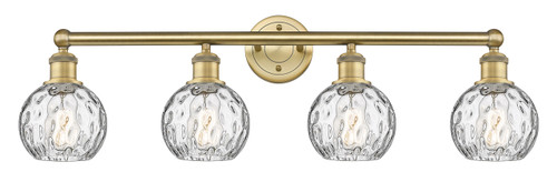 INNOVATIONS 616-4W-BB-G1215-6 Athens Water Glass 4 33 inch Bath Vanity Light Brushed Brass
