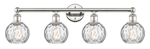 INNOVATIONS 616-4W-PN-G1215-6 Athens Water Glass 4 33 inch Bath Vanity Light Polished Nickel