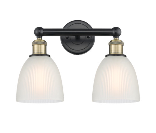 INNOVATIONS 616-2W-BAB-G381 Castile 2 15 inch Bath Vanity Light Black Antique Brass