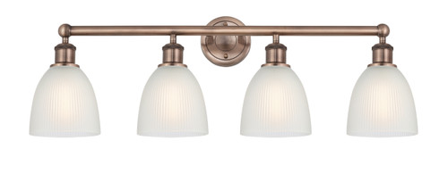 INNOVATIONS 616-4W-AC-G381 Castile 4 33 inch Bath Vanity Light Antique Copper