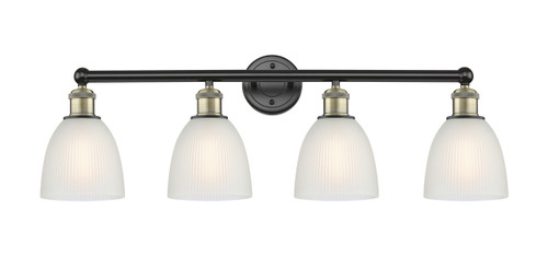 INNOVATIONS 616-4W-BAB-G381 Castile 4 33 inch Bath Vanity Light Black Antique Brass