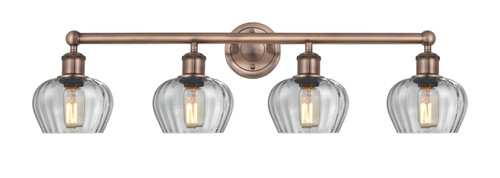INNOVATIONS 616-4W-AC-G92 Fenton 4 33.5 inch Bath Vanity Light Antique Copper