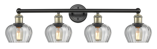 INNOVATIONS 616-4W-BAB-G92 Fenton 4 33.5 inch Bath Vanity Light Black Antique Brass