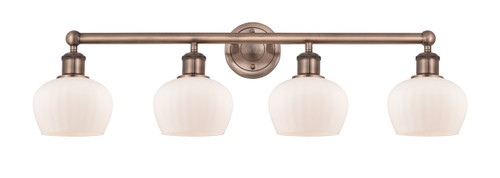 INNOVATIONS 616-4W-AC-G91 Fenton 4 33.5 inch Bath Vanity Light Antique Copper