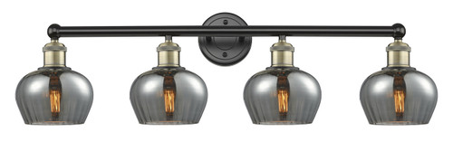 INNOVATIONS 616-4W-BAB-G93 Fenton 4 33.5 inch Bath Vanity Light Black Antique Brass