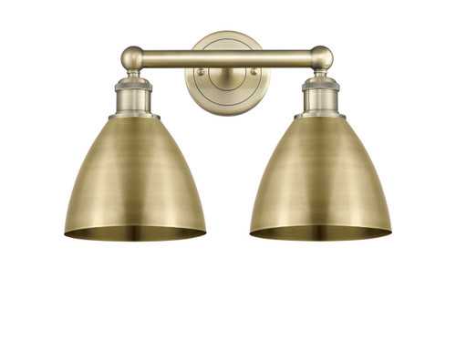 INNOVATIONS 616-2W-AB-MBD-75-AB Metal Bristol 2 16.5 inch Bath Vanity Light Antique Brass