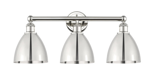 INNOVATIONS 616-3W-PN-MBD-75-PN Metal Bristol 3 Light 25.5 inch Bath Vanity Light Polished Nickel