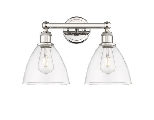 INNOVATIONS 616-2W-PN-GBD-752 Bristol Glass 2 16.5 inch Bath Vanity Light Polished Nickel