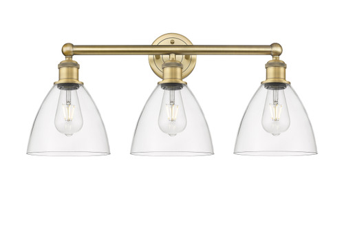 INNOVATIONS 616-3W-BB-GBD-752 Bristol Glass 3 25.5 inch Bath Vanity Light Brushed Brass