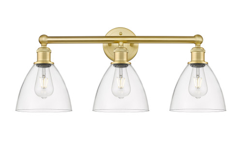 INNOVATIONS 616-3W-SG-GBD-752 Bristol Glass 3 25.5 inch Bath Vanity Light Satin Gold