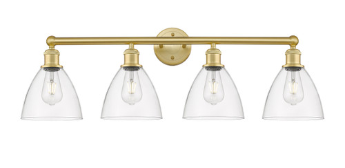 INNOVATIONS 616-4W-SG-GBD-752 Bristol Glass 4 34.5 inch Bath Vanity Light Satin Gold